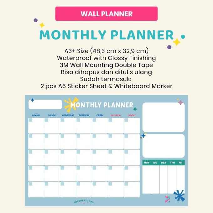 

STUDY PLANNER SCHEDULE BOARD - WALL PLANNER - HARIKU STUDIO