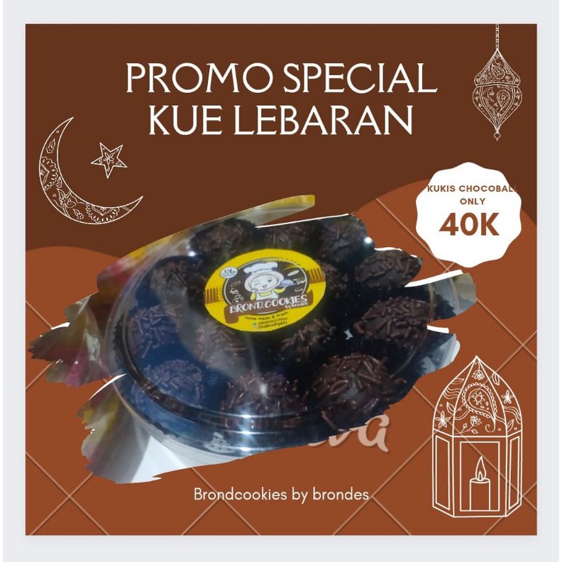 

BRONDCOOKIES KUKIS CHOCOBALL TOPLES 500ML KUE LEBARAN HOME MADE