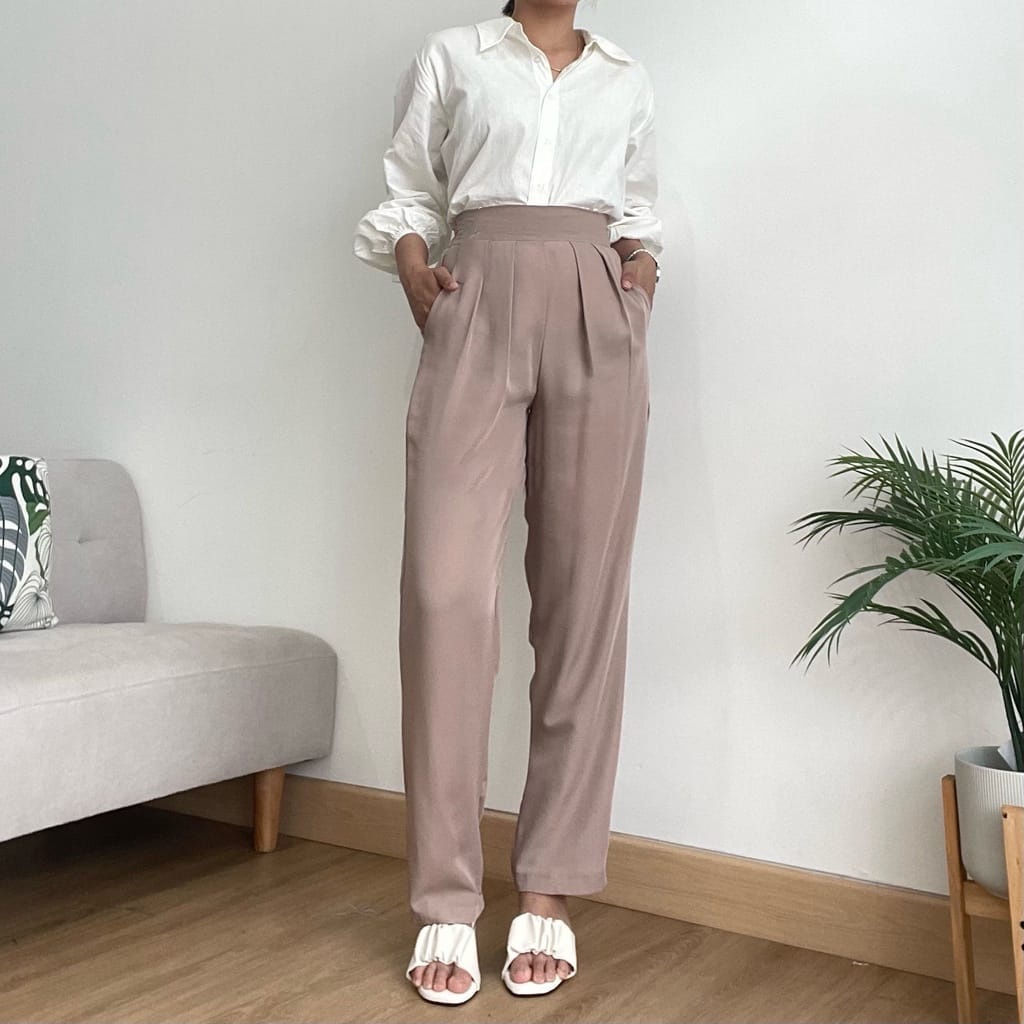 Tq88indonesia Fashion Celana Panjang Wanita Terbaru Gemma Pant / Celana Polos Cewek / Ootd Kasual