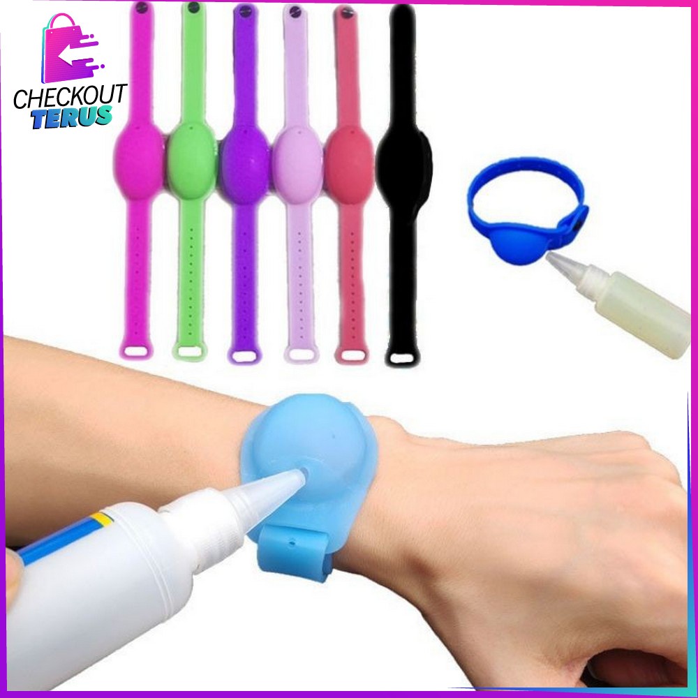 CT C129 Hand Sanitizer Dispenser Pembersih Tangan Gelang Silikon Wristband Handsanitizer Bracelet