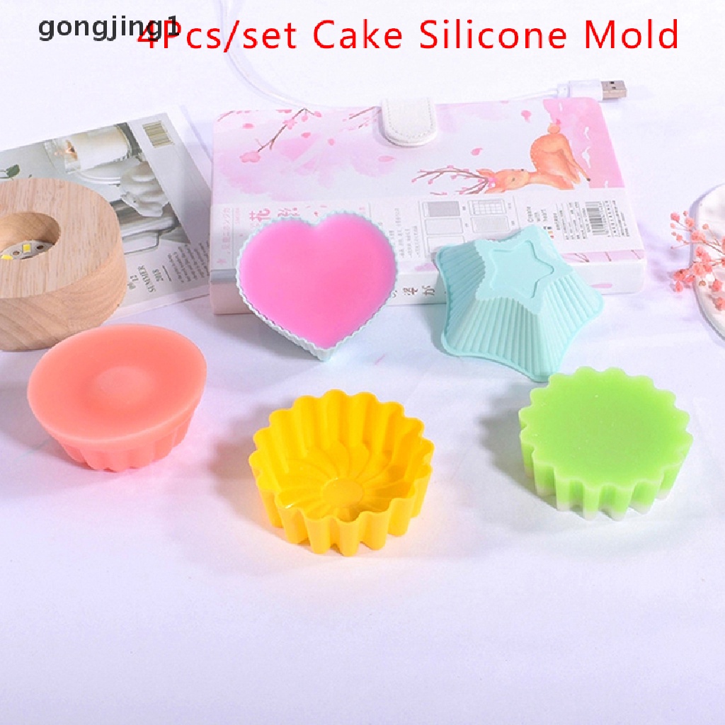 Ggg 5Pcs Cetakan Kue Silikon Butterfly Muffin Cup Baking Puding Jelly Cookies Mold ID