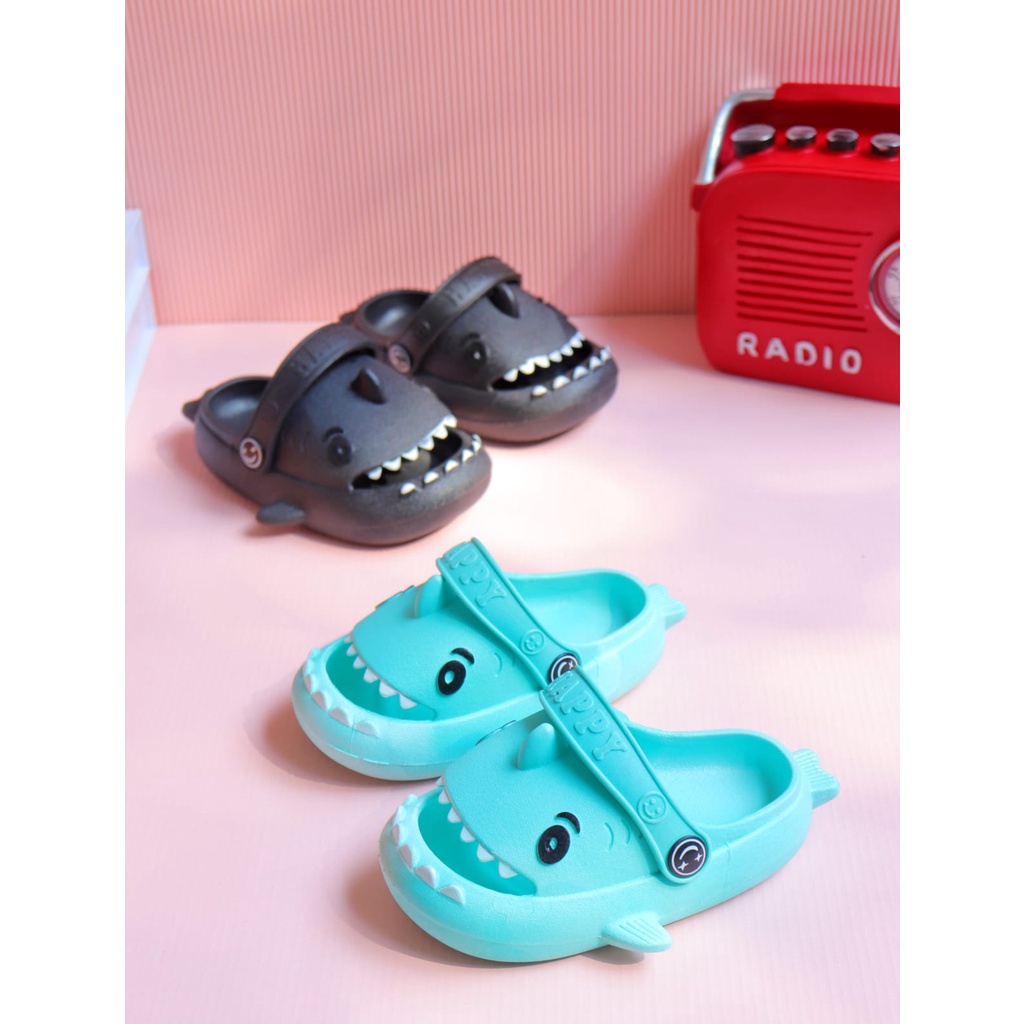 HappyOliver Sandal BABY SHARK Anak Laki laki Perempuan Bahan Bagus Model Lucu Import Termurah Kekinian