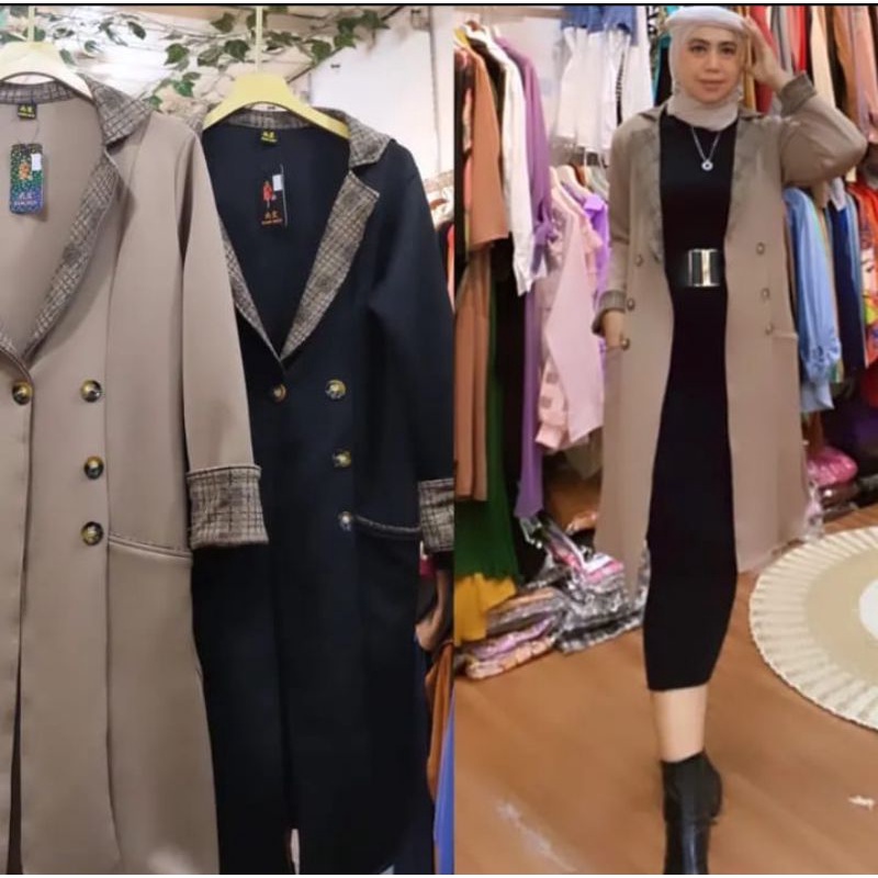 LONG BLAZER WANITA PLUS BROS TERBARU