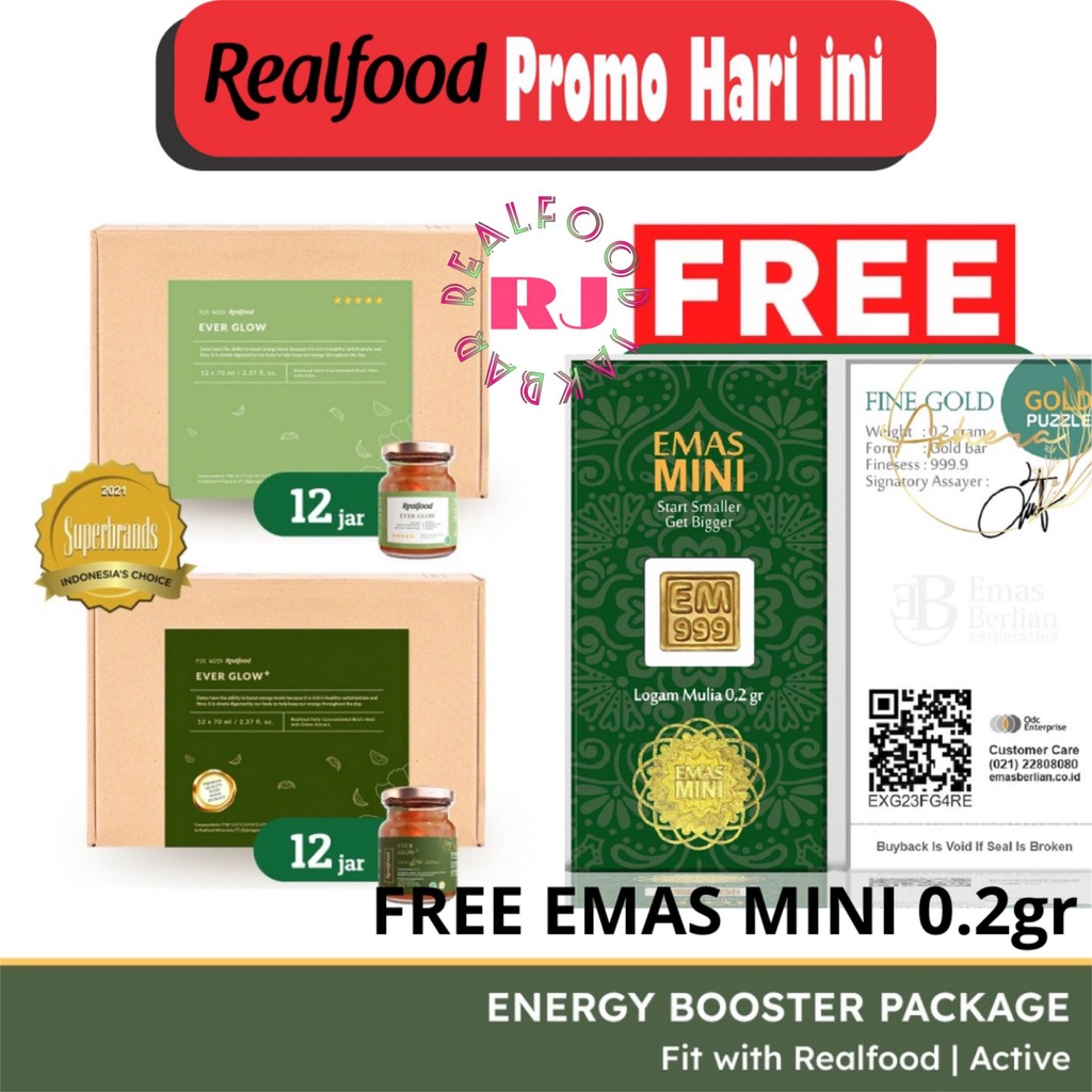 

Realfood Energy Boost Package Total 24 jar Free Gift