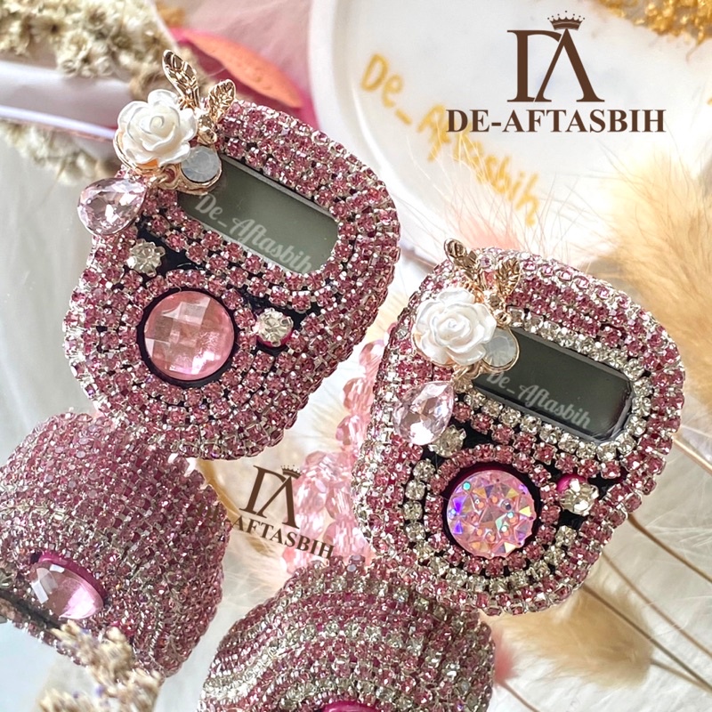 LED TASBIH DIGITAL DIAMOND SWAROVSKI CANTIK MEVVAH CUSTOM NAMA