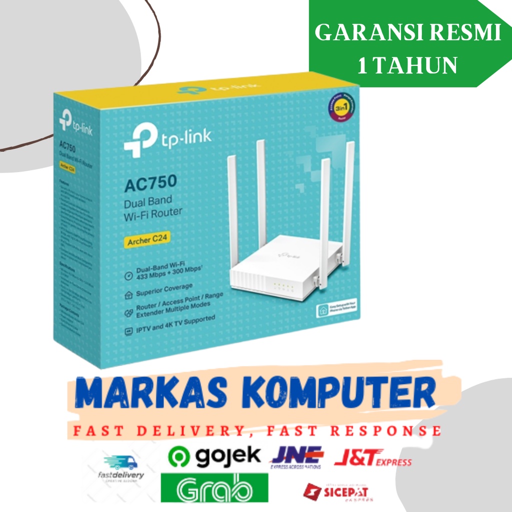 Tp-link Archer C24 AC750 Dual-Band Wi-Fi Router High Speed Wi-Fi