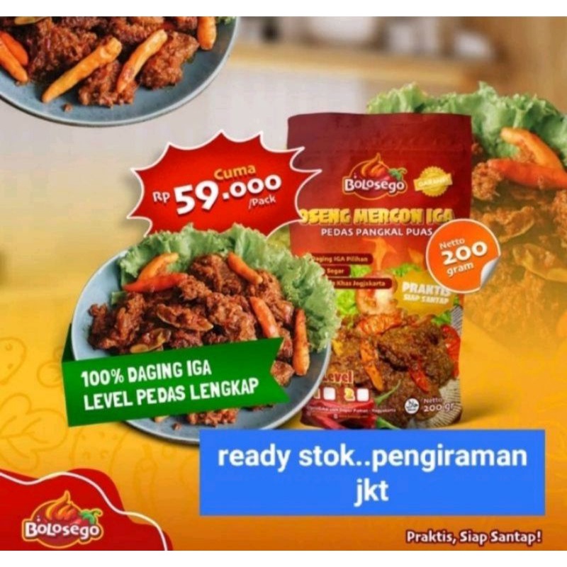 

bolosego oseng iga mercon level terengkap