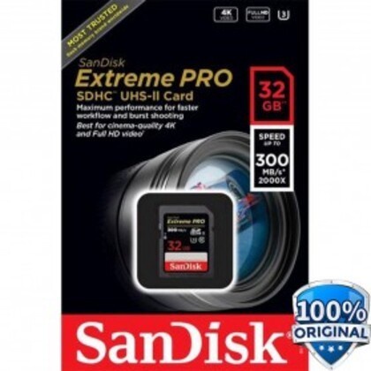 SanDisk SDXC Extreme Pro SDXC UHS-II Card V90 32GB SD Card