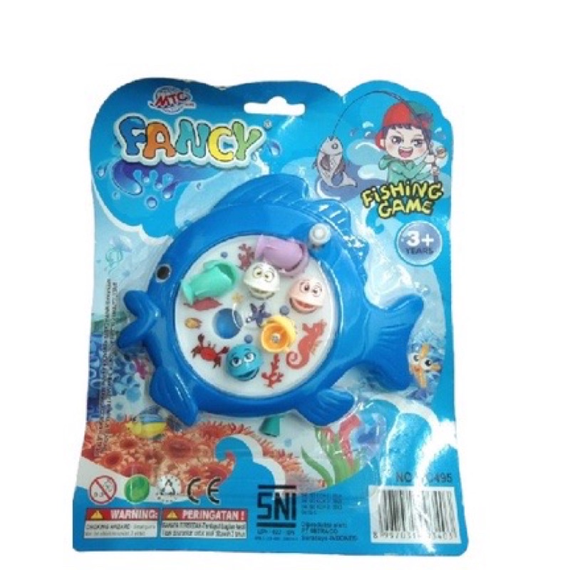 mainan fishing game pancing ikan magnet putar / pancingan ikan / mainan edukasi anak