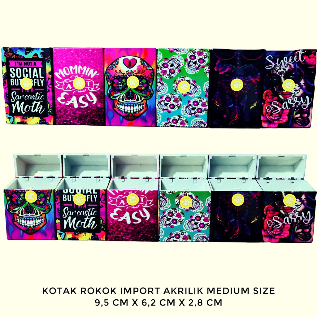 New TEMPAT PENYIMPANAN ROKOK/WADAH KOTAK PENYIMPANAN ROKOK WATER PRINTING FULL GAMBAR MOTIF