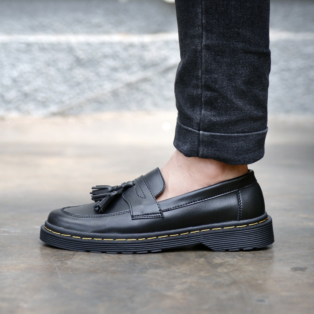 RIONZ X PIRLO SERIES - SepatuFormal Pantofel Pria Resmi Formal Tali Hitam Kulit PU Original Brown Black Kantor Kuliah Casual Gereja Pesta Kondangan Nikahan Kerja Perkantoran PNS Guru Gaya Trendy Kekinian Terlaris Murah