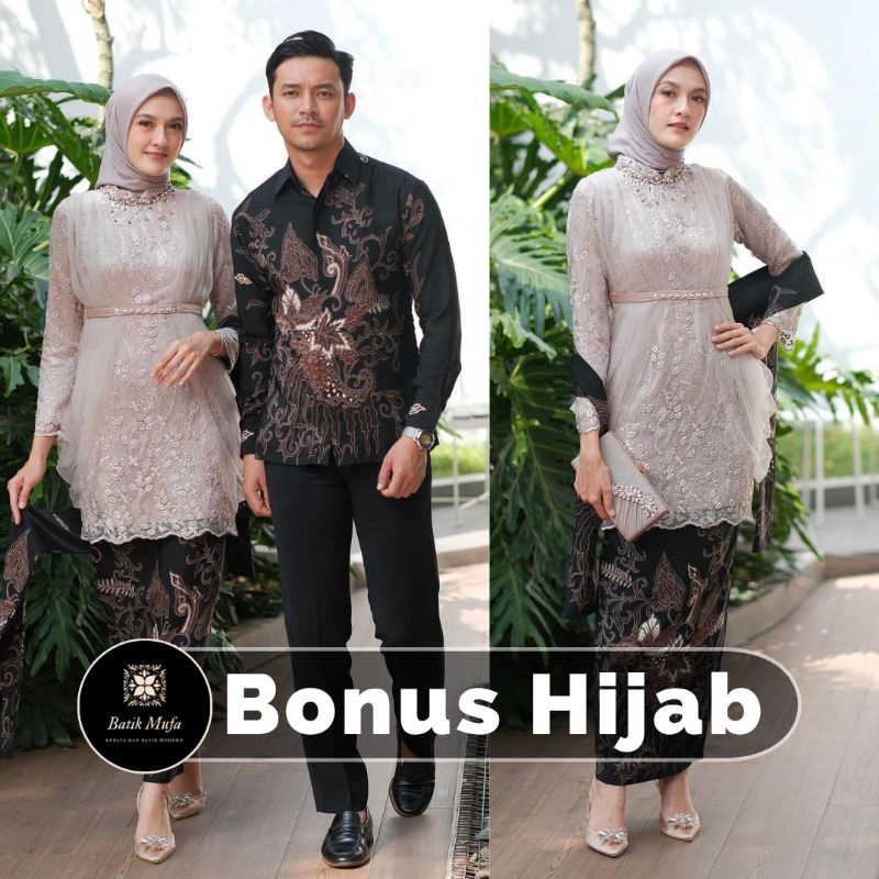 SET COUPLE MADINA BROWN | KEBAYA MODERN KEBAYA WISUDA KEBAYA TUNANGAN TERBARU