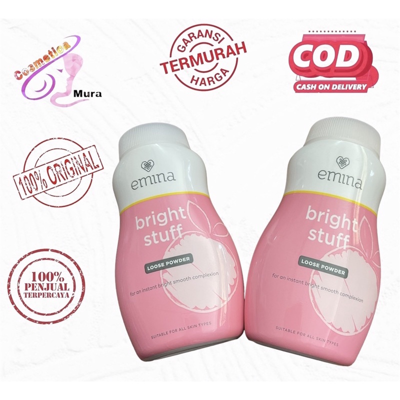 harga promo !!!! Emina loose powder bright stuff - bedak tabur emina
