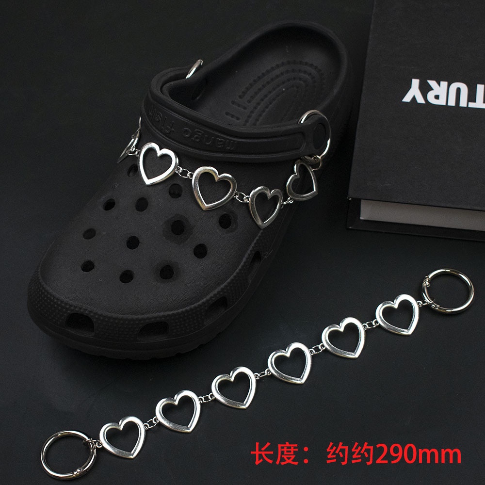 Rantai Sepatu Metal Duri Kuku Willow Gelap Punk | Jibbitz Untuk Crocs