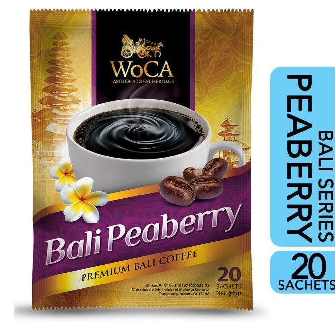 

[BISA COD] WoCA Kopi Bali Peaberry 20 Sachets