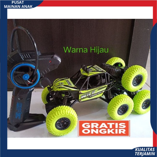 MAINAN MOBIL REMOT CONTROL TERBARU 4WD 8 RODA 1;18 MOTION R/C CLIMBING CAR BATERAI CAS
