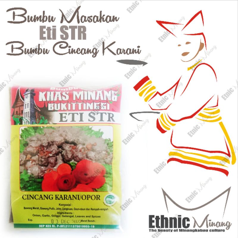 

bumbu cincang karani Eti STR khas rumah makan Padang Sumatra barat Sumbar Bukittinggi