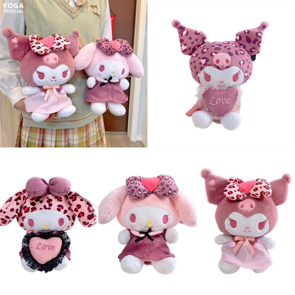 Boneka Plush Motif Leopard Kuromi Mymelody Lembut Halus – Perfect Xmas Gift