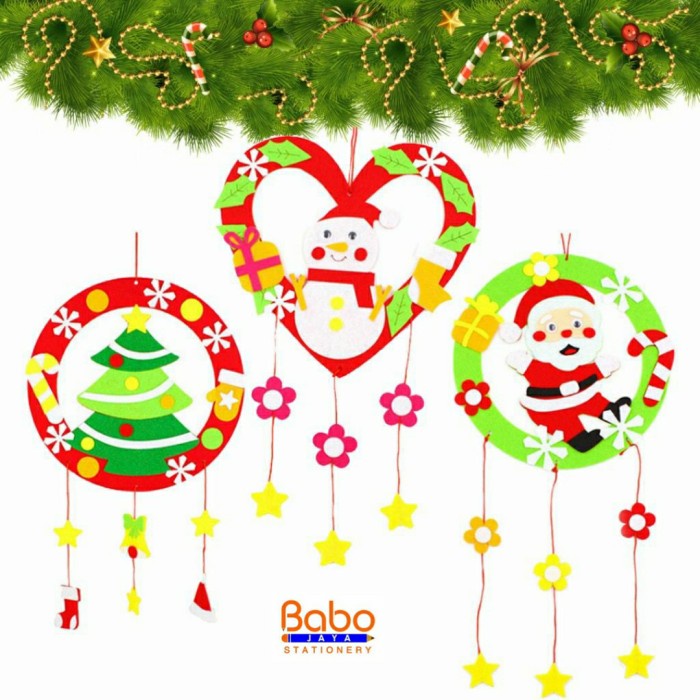 DIY GANTUNGAN NATAL activity Anak - santa