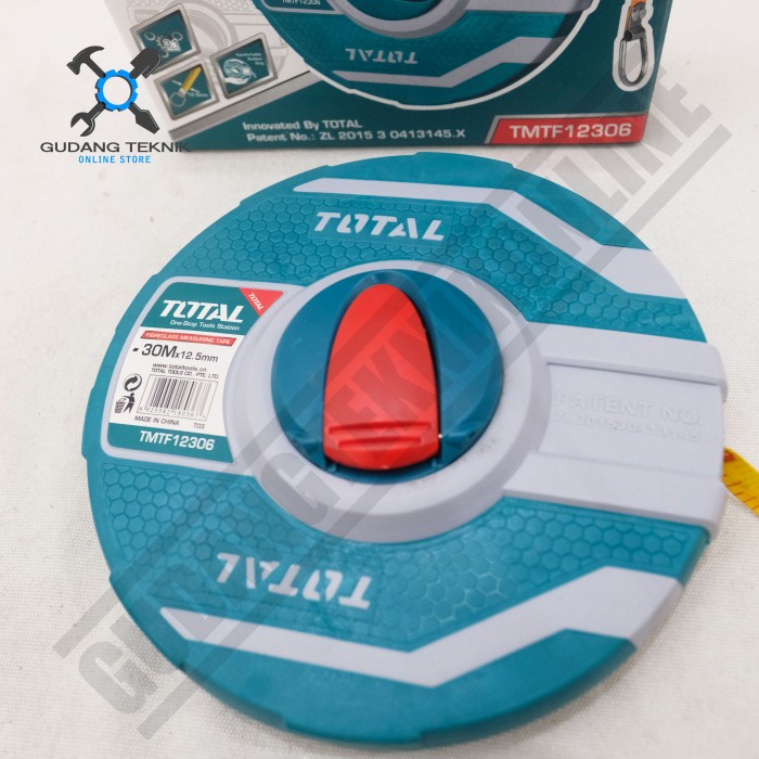 Meteran 30M Fiberglass Measuring Tape TMTF12306 TOTAL / Meteran Fiberglass 30 Meter TMTF12306 TOTAL