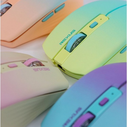 ITSTORE Optical Mouse Wireless Bluetooth Rexus QB200 On/Off Recharger Skies Silent Click Mouse LED