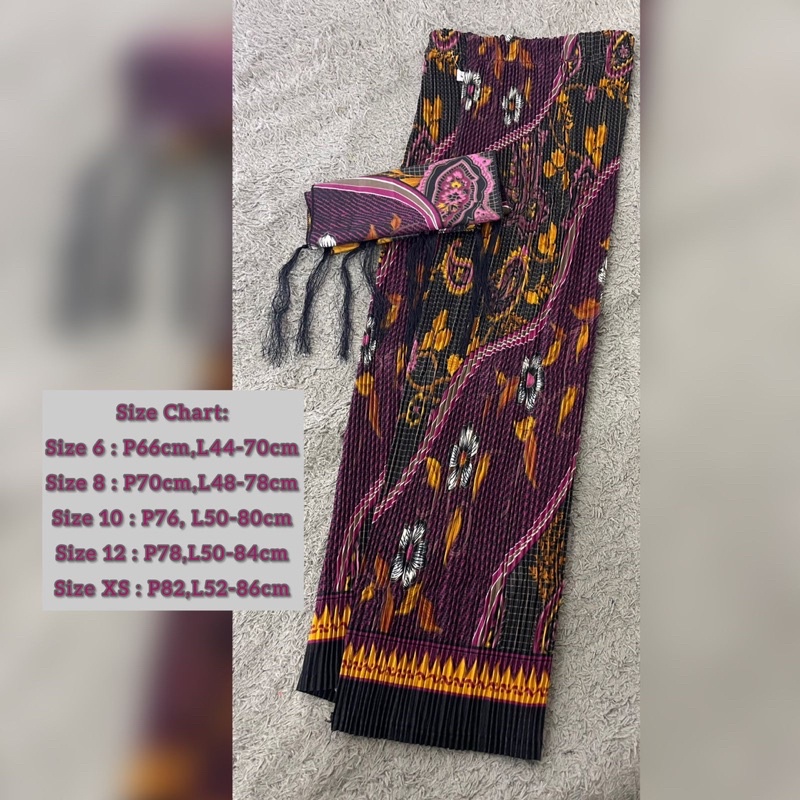 Kamen/Rok Plisket Anak Motif Batik Klasik Free Selendang, !!!Tidak Termasuk Baju!!!