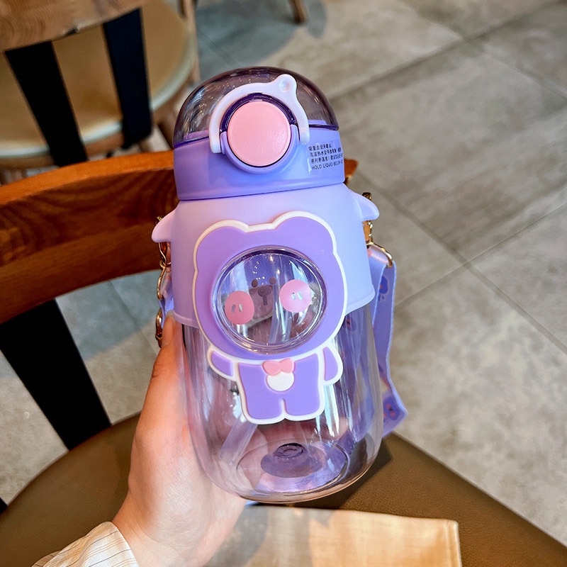 BOTOL MINUM ANAK / BABY KAPASITAS 700ML KARAKRTER LUCU BPA FREE-COVER UNGU HX 776