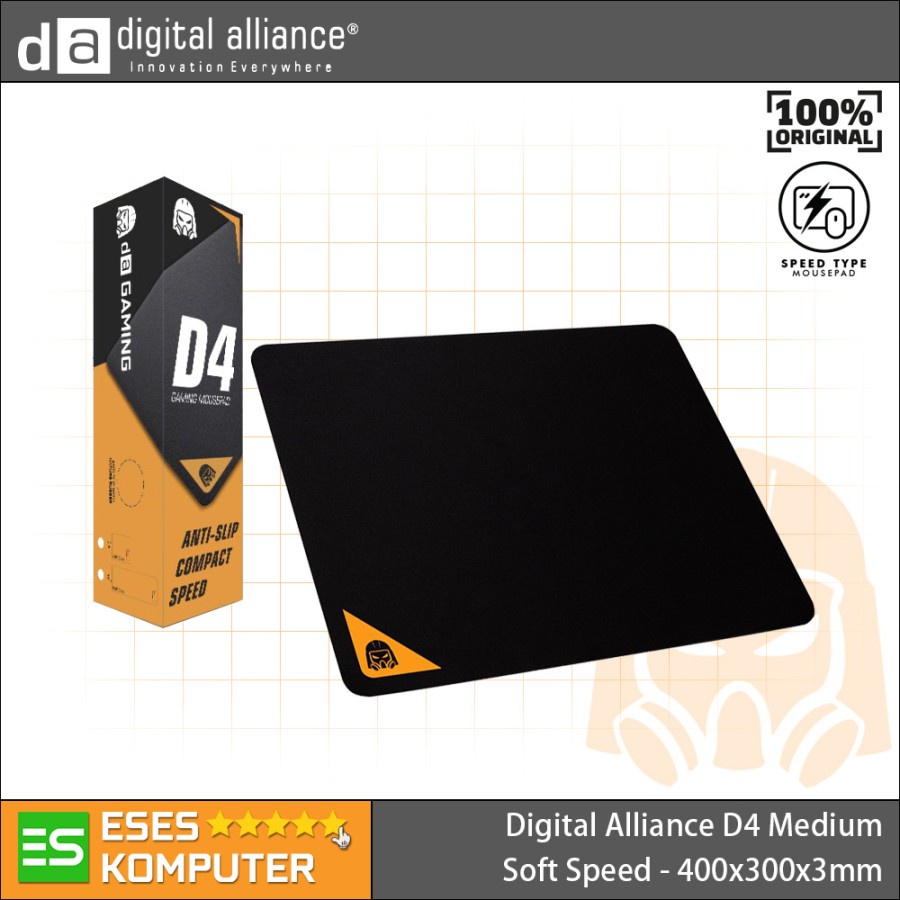 Mousepad DA Digital Alliance D4 M Medium - Gaming - 400x300x20MM - Ori