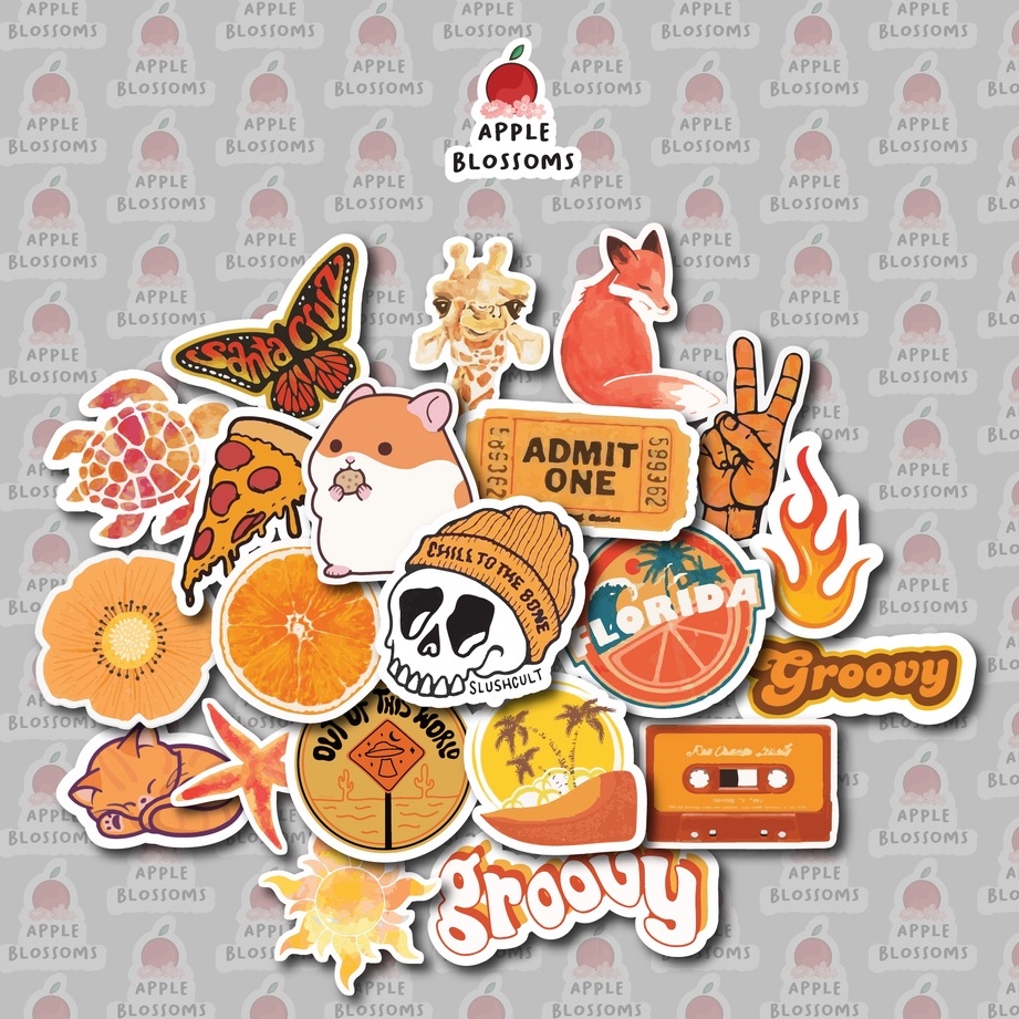 

ORANGE STIKER AESTHETIC / beli 4 lembar 50 ribu (boleh mix) / BACA DESKRPISI