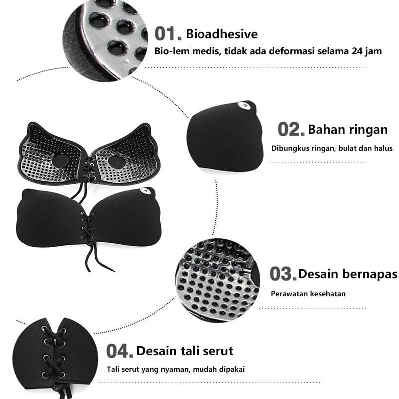 ANGEL BRA SOREX PUSH UP  02  - Angel Silicone Bra | Front Clip Bra Cup A - D Nipple Payudara BH Fashion Strapless Backless BraBra Silikon Angel Sorex 02 Tempel Tali Depan MD132Angel Bra Sorex Push Up Cup A-D/Bra Nempel Wings Push Up Sorex/ BH Tempel Sorex