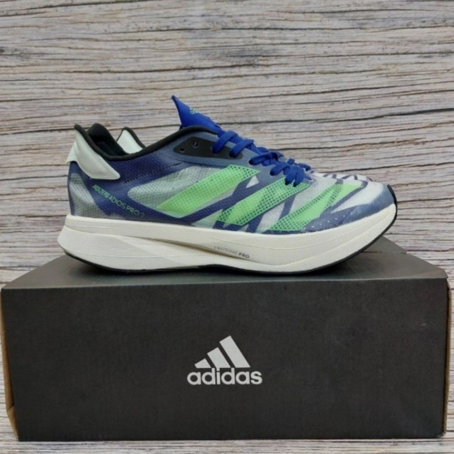Sneakers Sepatu Adidas Adizero Adios Pro 2 Blue Green Branded