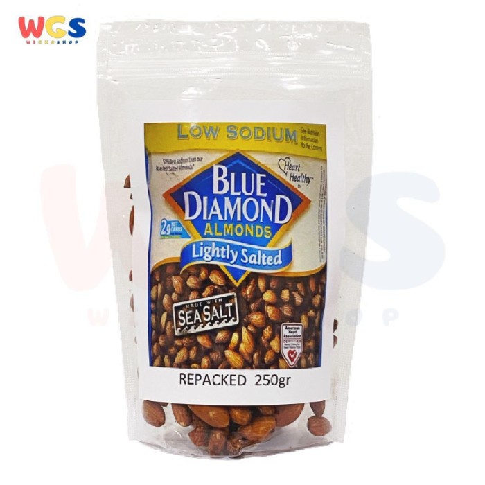 Blue Diamond Almonds Lightly Salted Low Sodium Almond Nuts 250gr Repac