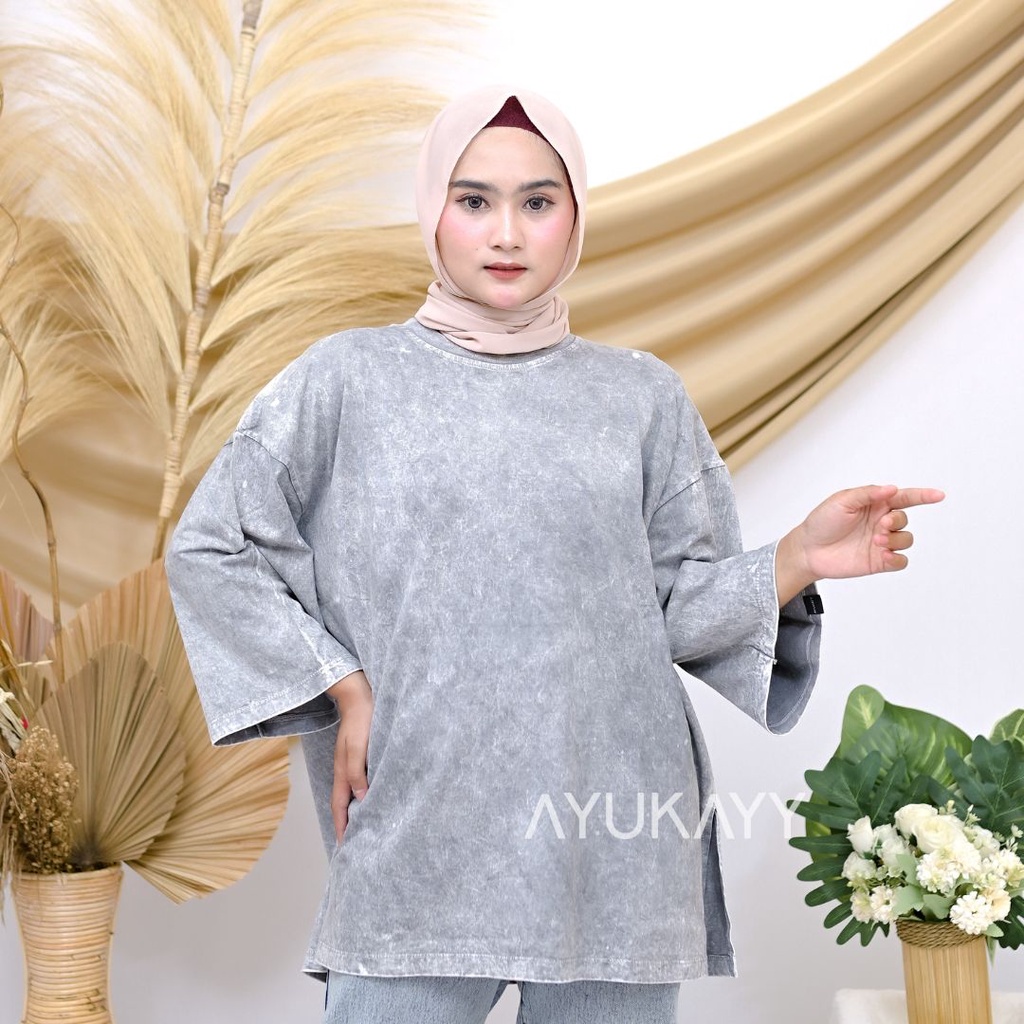 Kaos Oversized Wanita Mix Color Campur Warna Tricolor Atasan Jumbo baju atasan wanita terbaru by Ayukayy