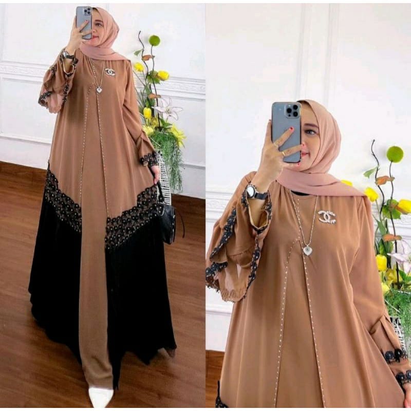 GAMIS STORE | Kasela Arabian Dress Maxy Gamis Muslim Lebaran Matt Ceruty Babydoll Apk Renda Premium