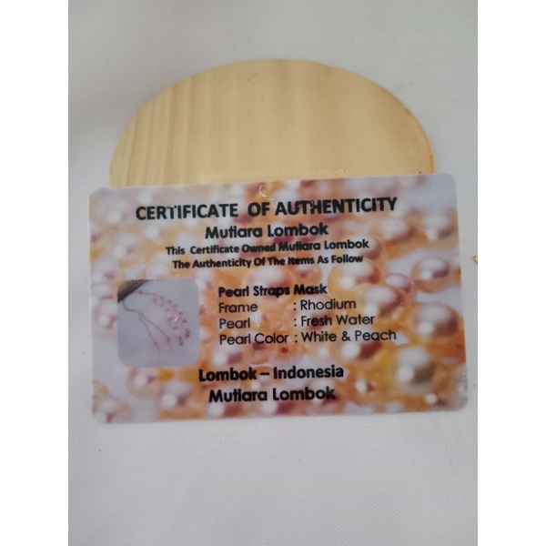 SERTIFIKAT KEASLIAN MUTIARA LOMBOK