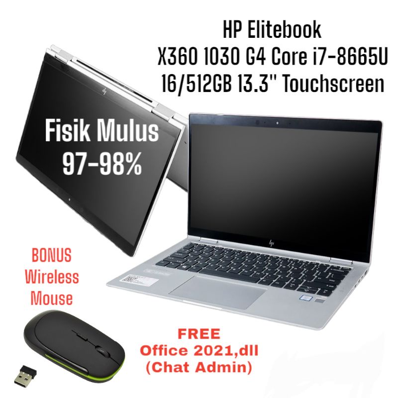 HP EliteBook X360 1030 G4 i7-8665U 16GB 512GB 13.3 FHD Touchscreen Windows 10 (Support Win 11)