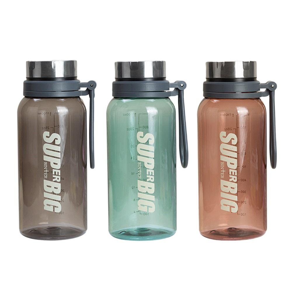 Top 1160ml Sports Water Bottle Botol Minum Frosted Plastik Portable