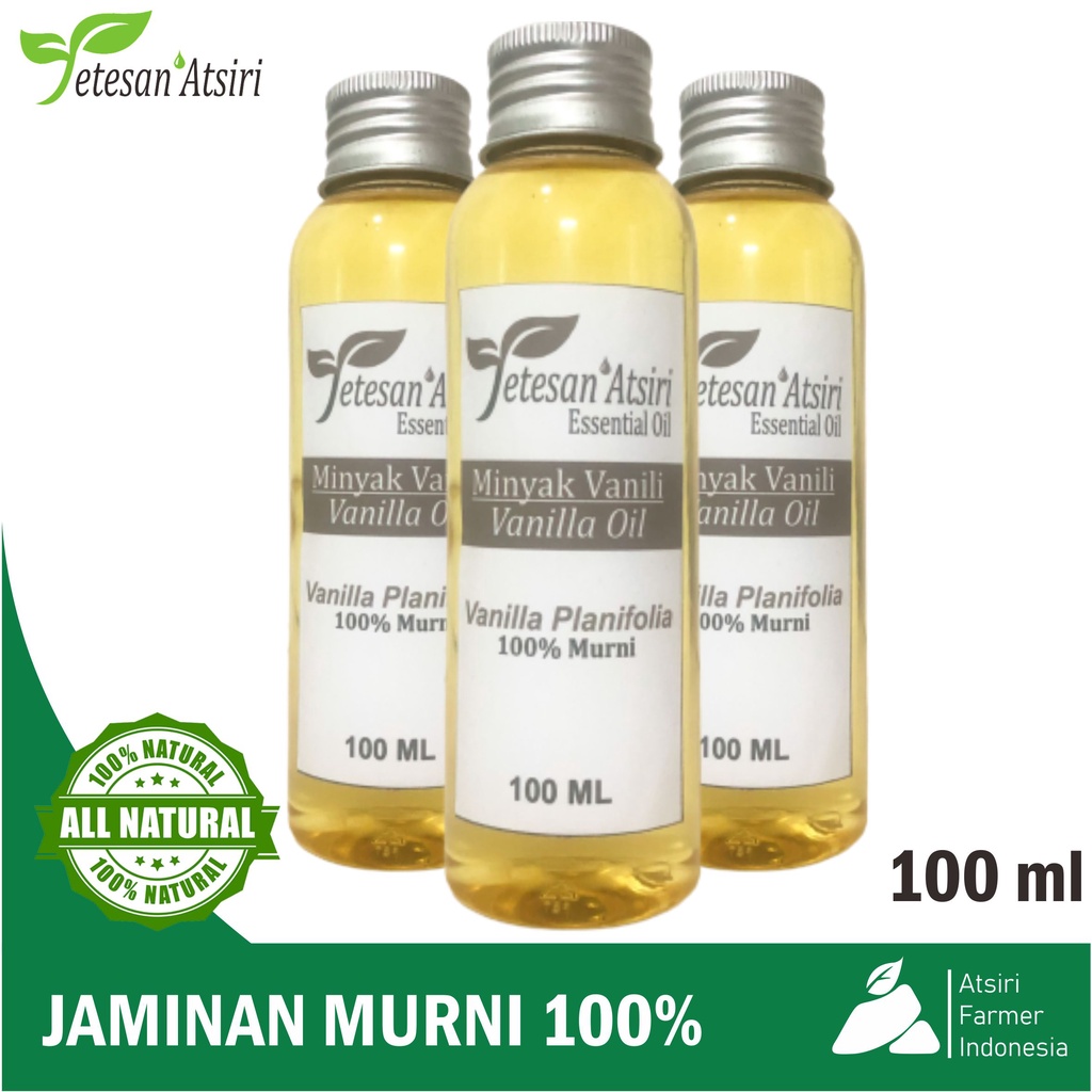 100ml minyak atsiri vanilla murni tanpa campuran vanilla vanila vanili pure essential oil therapeutic grade aromatherapy aromaterapi aromaterapy oil burner 100 ml