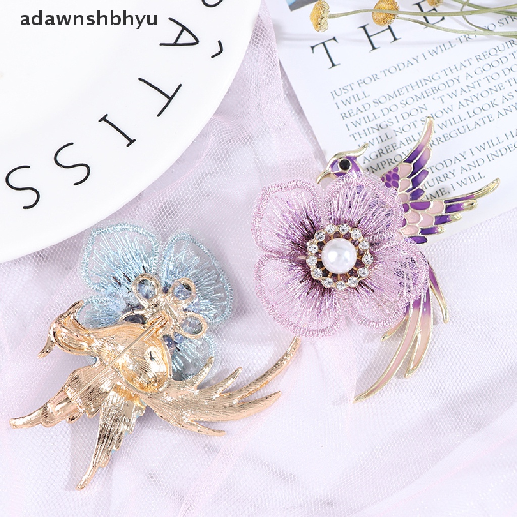 Adawnshbhyu 1Pc Bros Berlian Imitasi Untuk Wanita Enamel Burung Pin Merak Fashion Bros Hadiah ID