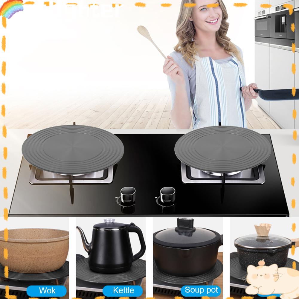 Solighter Heat Diffuser Rumah Dapur Cepat Defrosting Tray Perlindungan Panci Kompor Gas