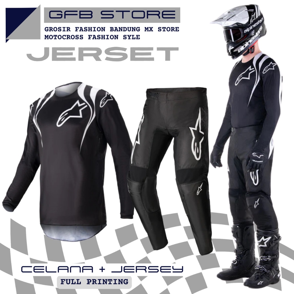 Jersey Motocross Set Celana Trail Pant Motor Red New Arival Motosport Adventure Trabas Outdoor