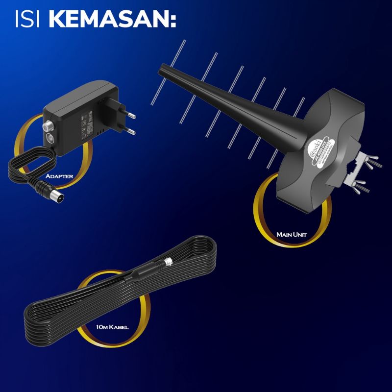 Antena TV DIGITAL UTX ULTRA MAX FULL HD AOKI AT-6200 UTX | Antena Luar Digital AOKI ULTRA MAX | Antena Outdoor Digital Full HD 4K AOKI AT 6200 UTX Ultra Max | FMS