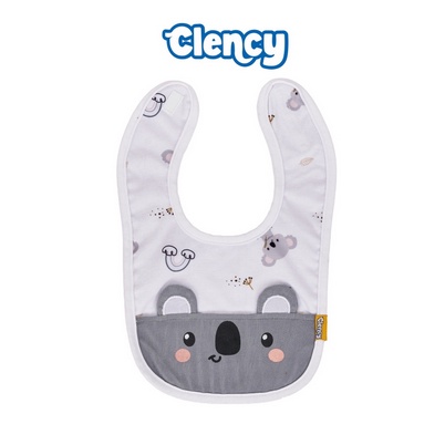 Clency Slabber Saku Print Bordir / Clemek Makan Bayi CLS504456