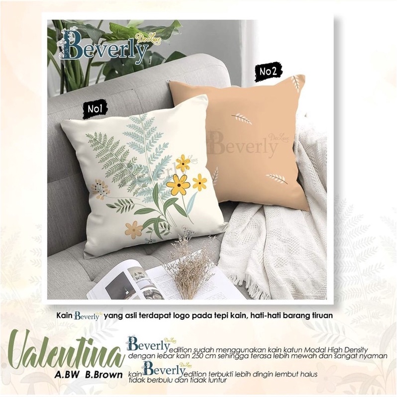 sarung bantal sofa 40x40 45x45 50x50 60x60 motif valentina