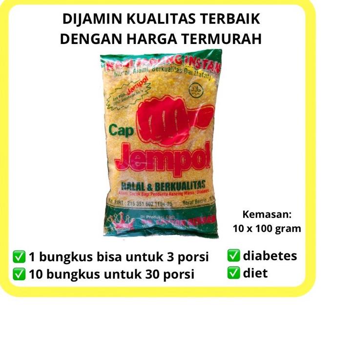 

BIG Promo NASI / BERAS JAGUNG INSTANT kemasan 10x100 gr