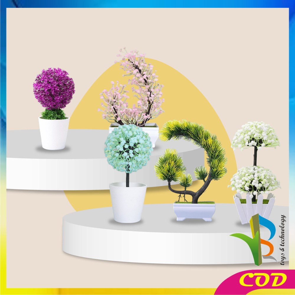 RB-C612 C616 Bunga Hias Plastik Ornamen Tanaman Bunga Pompom / Dekorasi Rumah Hiasan Pajangan Tanaman Hias Artificial Flower