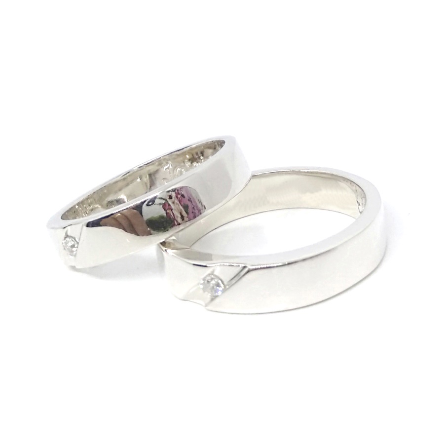 Cincin Tunangan Couple Perak Asli Ukir Nama A179