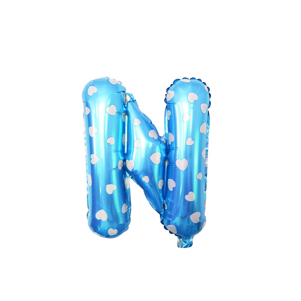 T&amp;Y Balon Foil Huruf Motif Love ±40cm Ballon Foil Abjad Alphabet Love Biru Balon Huruf Satuan ± 40 Cm Murah