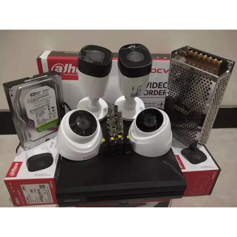 Camera CCTV 2 Cheanel, 4 Cheanel dahua 2 MP