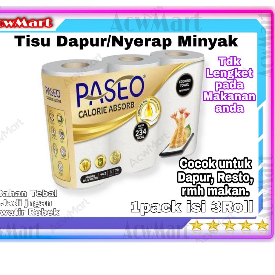 

❤[PROMO ⚡ALE!!!]❤ AcwMart paseo towel 3roll tisu dapur kitchen nyerap minyak camilan